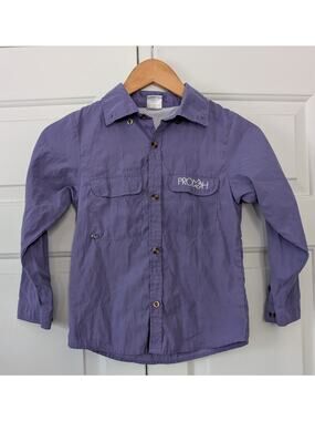 Prodoh Youth Purple Long Sleeve Vented Fishing Shirt